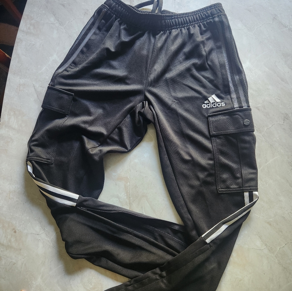 Adidas NWT Tapered leg, cargo, zip up pants